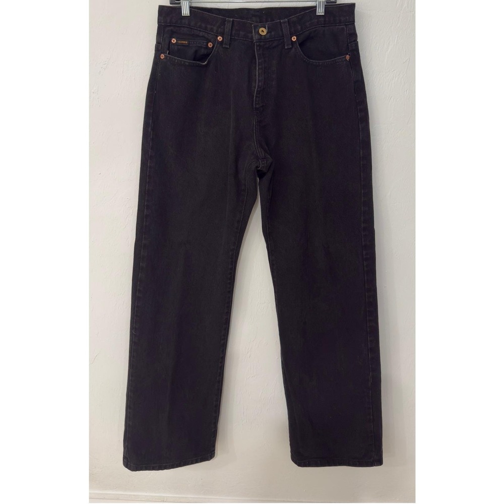 Polo Jeans Co Ralph Lauren Mens Black Straight Leg Denim Jeans 32x34‎ Vintage